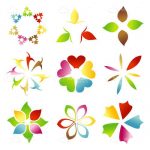 Colorful Abstract Floral Design Set
